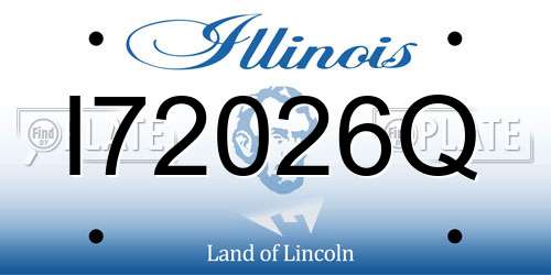 I72026Q Illinois License Plate