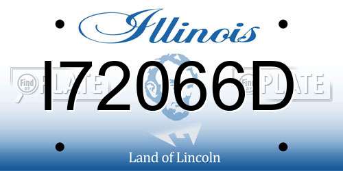 I72066D Illinois License Plate