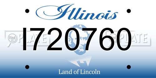 I720760 Illinois License Plate