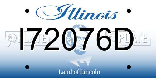 I72076D Illinois License Plate