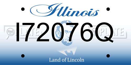 I72076Q Illinois License Plate