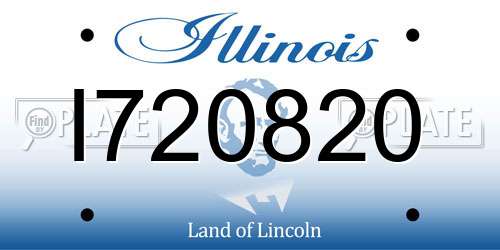 I720820 Illinois License Plate