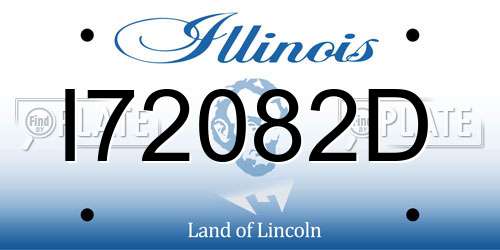 I72082D Illinois License Plate