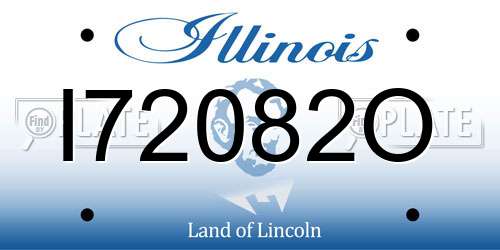 I72082O Illinois License Plate