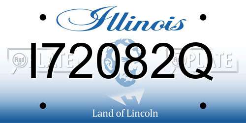 I72082Q Illinois License Plate
