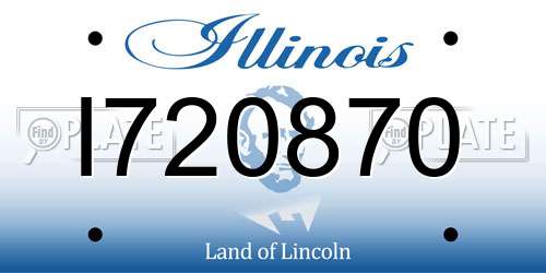 I720870 Illinois License Plate