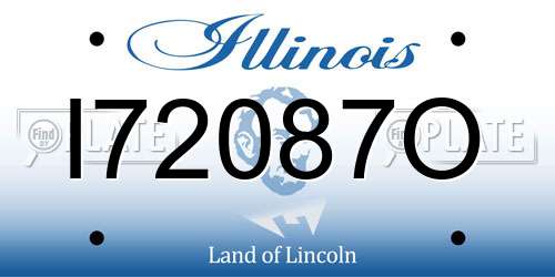 I72087O Illinois License Plate