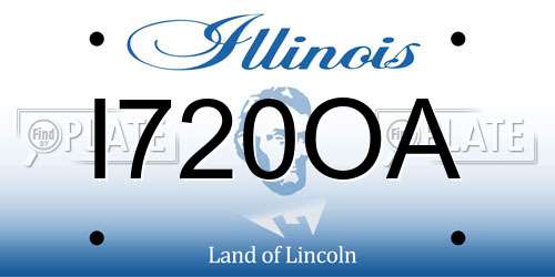 I720OA Illinois License Plate