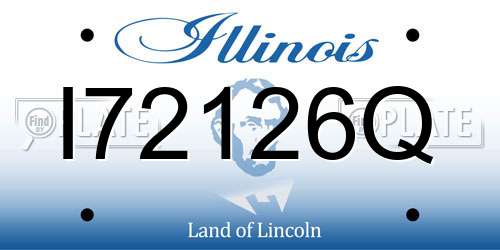 I72126Q Illinois License Plate