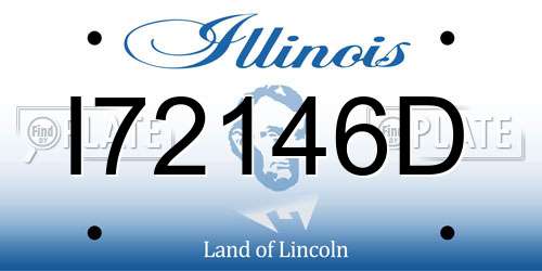 I72146D Illinois License Plate