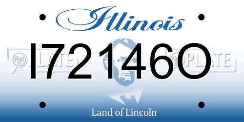 I72146O Illinois License Plate