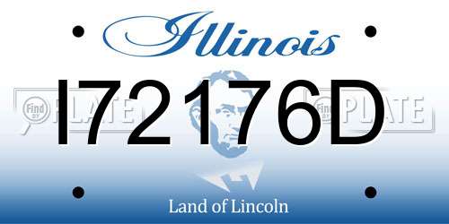 I72176D Illinois License Plate