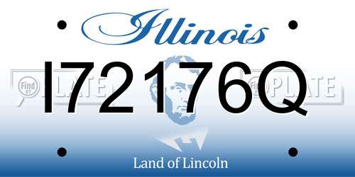 I72176Q Illinois License Plate
