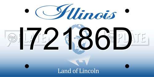 I72186D Illinois License Plate