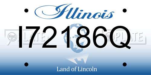 I72186Q Illinois License Plate