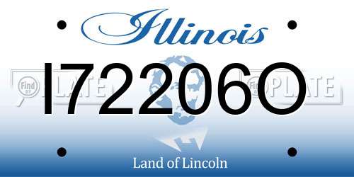 I72206O Illinois License Plate