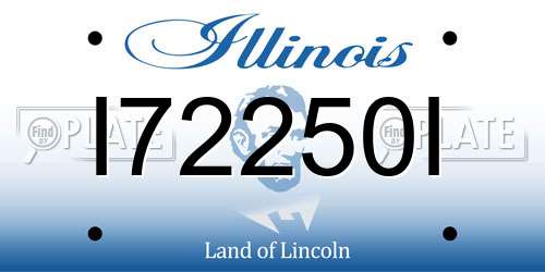 I72250I Illinois License Plate