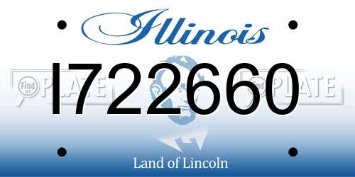 I722660 Illinois License Plate