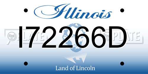 I72266D Illinois License Plate