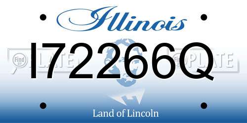 I72266Q Illinois License Plate