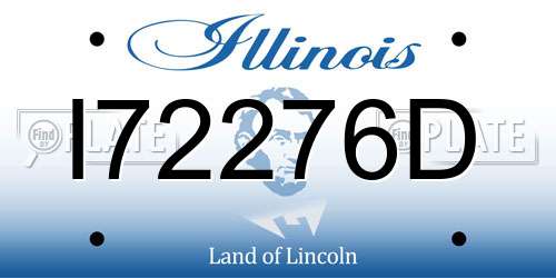 I72276D Illinois License Plate