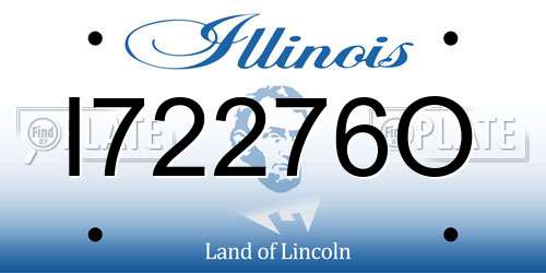 I72276O Illinois License Plate