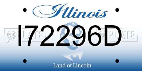 I72296D Illinois License Plate