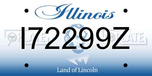 I72299Z Illinois License Plate