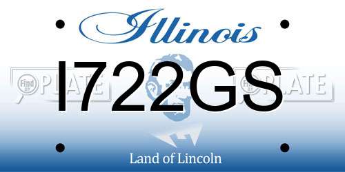 I722GS Illinois License Plate