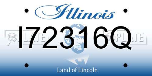 I72316Q Illinois License Plate