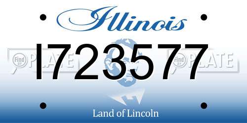 I723577 Illinois License Plate