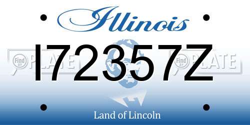 I72357Z Illinois License Plate
