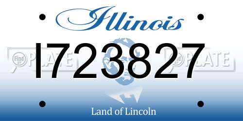 I723827 Illinois License Plate