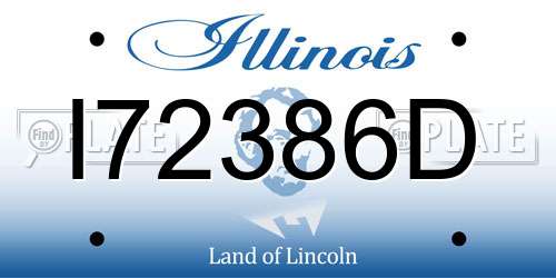 I72386D Illinois License Plate