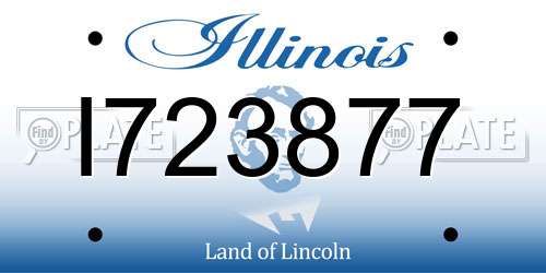 I723877 Illinois License Plate