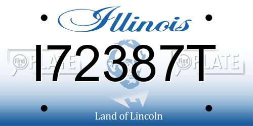 I72387T Illinois License Plate