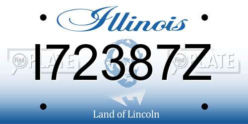 I72387Z Illinois License Plate
