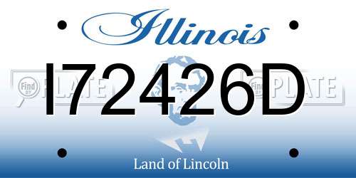 I72426D Illinois License Plate
