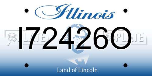 I72426O Illinois License Plate