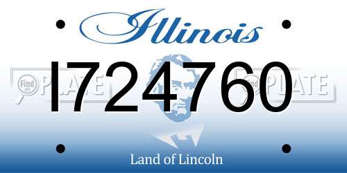 I724760 Illinois License Plate