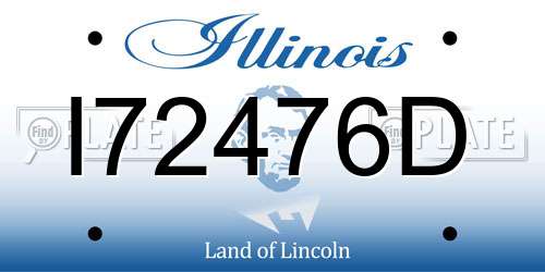 I72476D Illinois License Plate