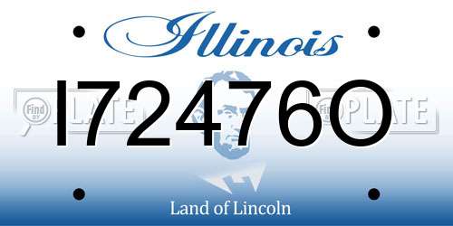 I72476O Illinois License Plate