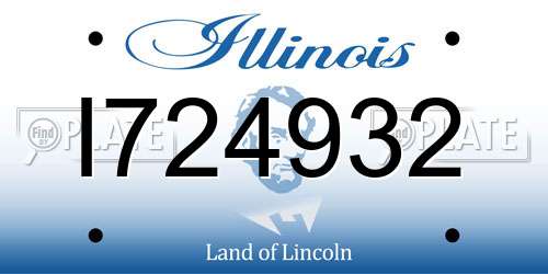 I724932 Illinois License Plate