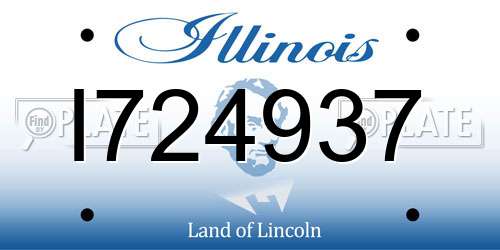 I724937 Illinois License Plate
