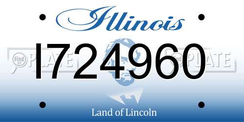 I724960 Illinois License Plate