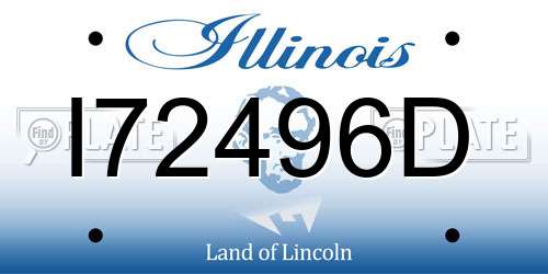 I72496D Illinois License Plate