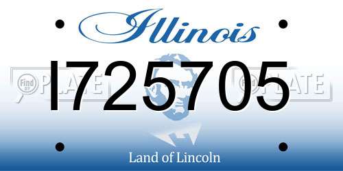 I725705 Illinois License Plate