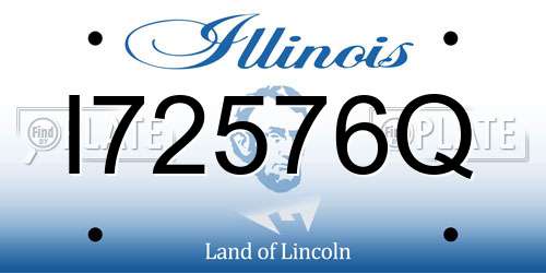 I72576Q Illinois License Plate