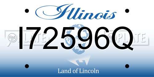 I72596Q Illinois License Plate