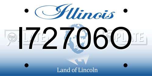 I72706O Illinois License Plate